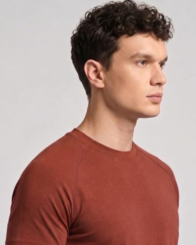 Image of Wellbi Bamboo Performance T-Shirt for Men | Raglan Sleeve Gym Training Sportswear | Quick Dry Moisture Wicking Anti-Bacterial | Ultra-Soft Breathable Eco-Friendly Activewear