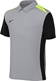 NIKE FD7604-013 Y NK DF ACDPR24 SS Polo K Sweatshirt Unisex Wolf Grey/Black/Volt/Black Taille M