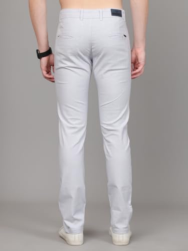 Image of Majestic Man Premium Cotton Slub Slim Fit Comfortable Solid Stylish Trousers