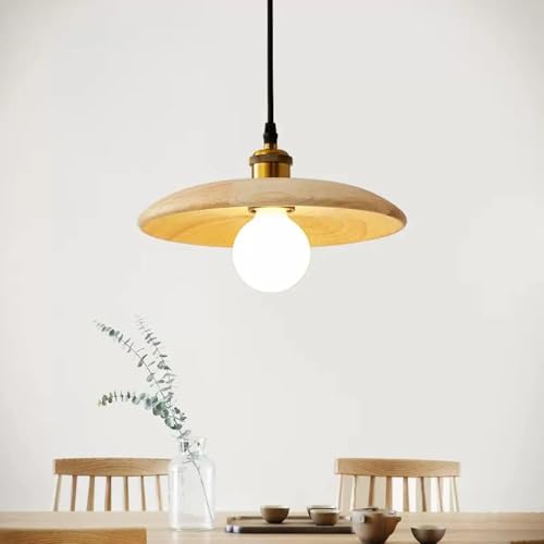 Lámpara colgante de madera estilo vintage para crear un ambiente acogedor en tu isla de cocina 2