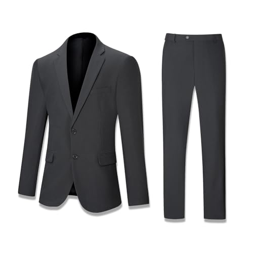 Men's Slim Fit 2 Piece Suit with Tie