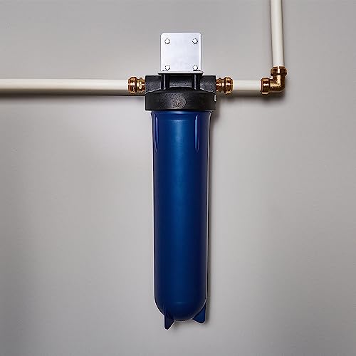 Image of Bundle of GE Heavy Duty Whole House Water Filtration System, Reduces Sediment, Rust & More, Install Kit Included + GE Whole House Advanced Filter Reduces Chlorine, Sand & Sediment, High Flow