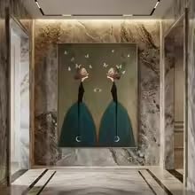 Peinture abstraite haut de gamme style nature art conceptuel 60x80