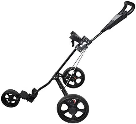 Golf Push Cart Golf Trolley Golf Trolley Aluminum Trolley cart, Genuine Foldable Three-Wheeled Golf cart (Color : A)