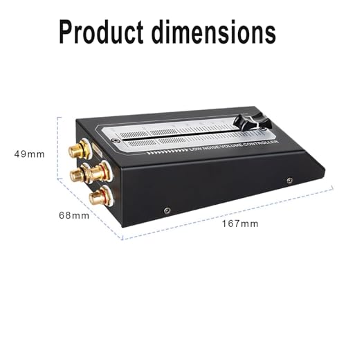 Controlador de volumen, equipo de ajuste de volumen, ajuste de 128 mm, entrada/salida estéreo, sin necesidad de alimentación eléctrica, para audio, conferencias y presentaciones miniatura 7