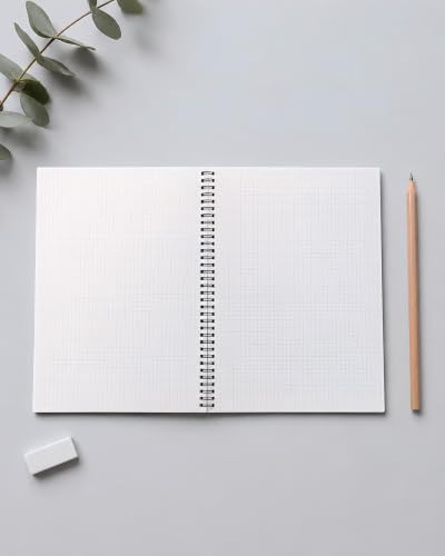 Image of PaperO Professional A4 Square Grid Notebook | 5MM Square Graph Design | A4 Size (8.5 x 11 inches) | Ideal for Architects & Designers | Kraft Cover | 100 Pages | (Black Cover Grid Book)