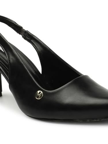 Image of ELLE Women Stylish and elegant Slingback Kitten Heel Mule Sandal