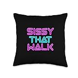 Its Drag Queen Merch Sissy That Walk-Funny Drag Queen Throw Pillow, 16x16, Multicolor