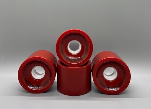 Ghost Wheels, Top Graded, 70MM 78A, Solid, Longboard Wheels, Great for Cruising and Carving, ABEC-7 Bearings Included (Crimson Red)