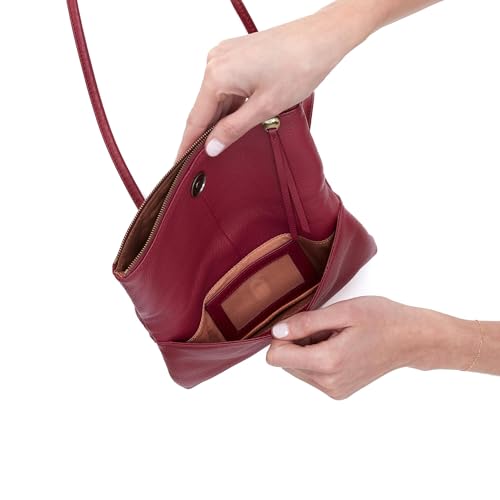 Image of HOBO Grant Leather Small Foldover Crossbody Bag with Crossbody & Shoulder Strap, Zip Pocket, Card Compartment