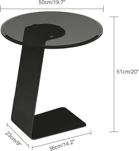 Table d'appoint en verre en C : la solution pour petits espaces - 4