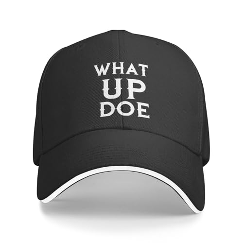 What Up Doe Hat for Women Funny Dad Hats Funny Gifts for Men Black