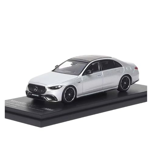 Modèle réduit AMG S63 E W223 en métal : véhicule miniature 1/64 argent