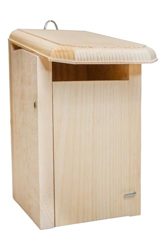 Sparrow Resistant Bluebird House – Slot Entrance & Shallow Depth Design – Eastern White Pine Nest Box – Handcrafted in Maine – Ventilated, Drainage, Easy Clean-Out – Eco-Friendly Bird Shelter