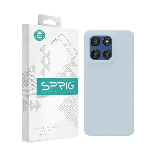 Image of SPRIG Compatible with Moto Edge 60 Stylus Premium SilkTone Back Cover Drop Tested Shock Proof Mobile Case for Men, Women, Boys and Girls with Camera Protection (Pastel Light Blue)