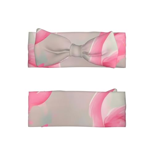 Love Flamingo Baby Bow Headband, Soft Baby Bow Hair Accessory For Newborn Babies, *Toddlers, Kids.2
