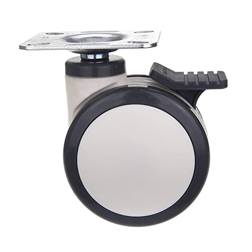 Ruedas giratorias de 3 pulgadas de freno doble y panel plano resistente para carga estable 3