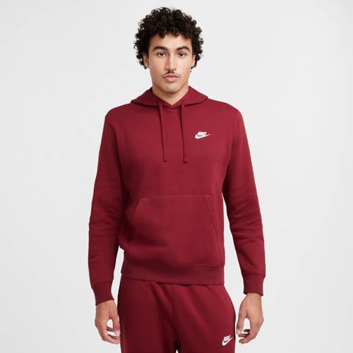 Nike Sportswear Club Fleece Pullover Hoodie (BV2654-677, Team Red/Team Red/White) Size Large2