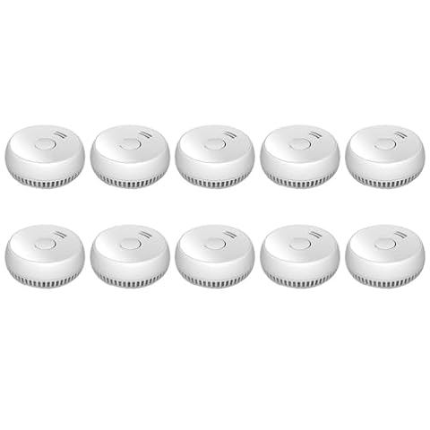 NOTOFIRE® Set of 10 Independent Smoke Detector Battery Operated