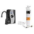 InSinkErator Stainless Steel Tank, H250MBLK-SS HOT250 System, Single-Handle Matte Black Faucet & F-1000S Standard Under Sink Water Filtration System for Instant Hot