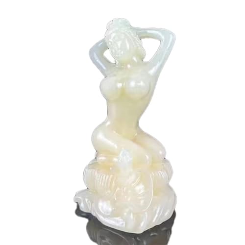 Generic Figuras de mujer de belleza desnuda blanca de 3.94 pulgadas, adornos de escritorio, estatua de arte corporal femenina sentada desnuda para el hogar, decoración de gabinete de vino