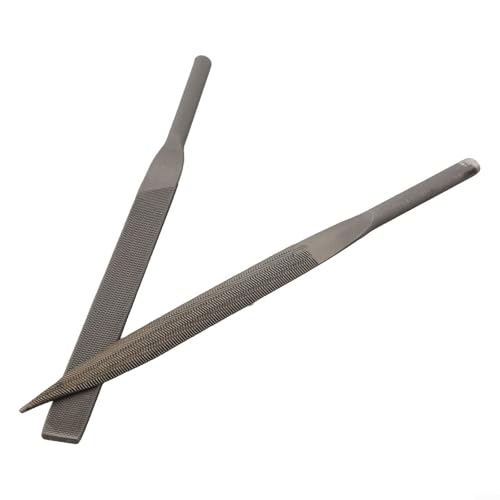 Hoja de lima neumática de 5 x 140 mm, dientes medianos para uso en tallado, para desbarbar y dar forma a metal, vidrio, piedras, azulejos y superficies de madera (lima triangular)