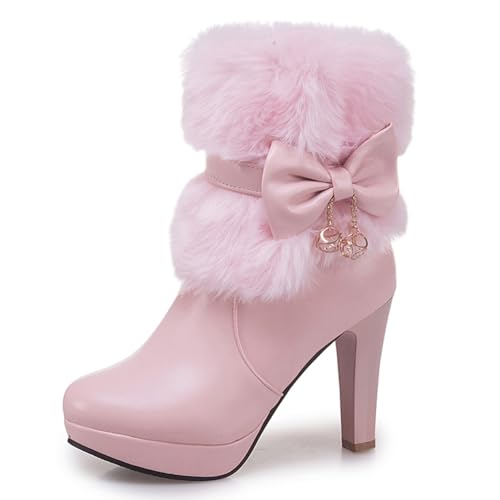 Bottines hiver talon confortable pour pieds au chaud en suédine