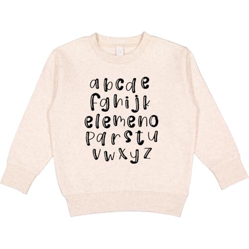 inktastic Alphabet Lowercase School Toddler Sweatshirt 7 Natural Heather 3d142