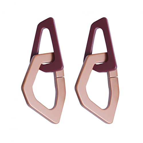 Boucles d'oreilles argent femme design irrégulier acrylique chic