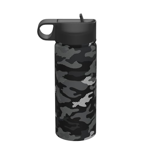 魔法瓶 迷彩柄 水筒 530ml タンブラー ステンレスボトル コーヒーカップ ウォーターボトル ストロー付き 大容量 真空断熱 保温保冷 子供 通勤 通学 登山 旅行 スポーツ かわいい おしゃれ プレゼント