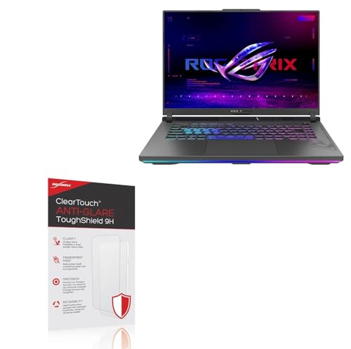 BoxWave Screen Protector Compatible with ASUS ROG Strix G16 (2023) G614 - ClearTouch Anti-Glare ToughShield 9H (2-Pack), Anti-Glare 9H Tough Flexible Film Screen Protector