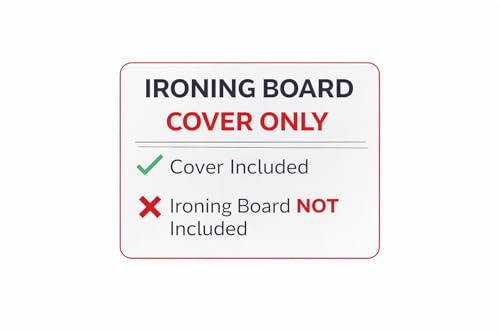 TIVIT Ironing Board Cover 15 x 48, Made in Italy. Pro Grip Pad Covers w/3 Fastener Straps & Pull Bungee Cord - Durable Scorch & Stain Resistant Padded Layers, Heat Reflective AlumiTek PRO Top Coat