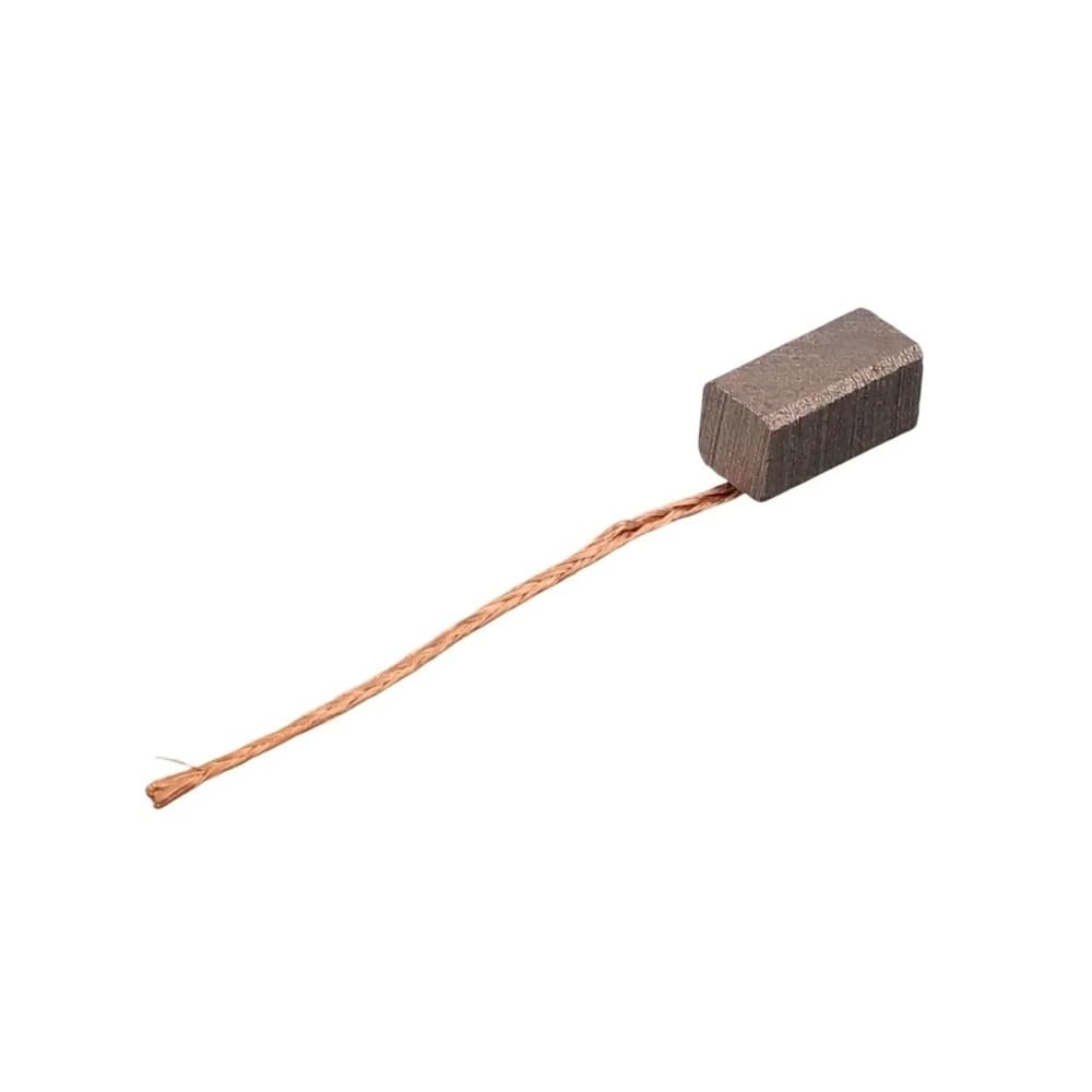 Części mechaniczne generatora ogólnego przeznaczenia, 8 sztuk/opakowanie, 5 x 5 x 10 mm miedziane szczotki węglowe, odpowiednie do szlifierek kątowych, młotków i narzędzi obrotowych