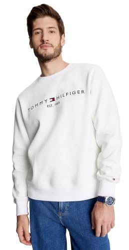 Sweat Tommy Hilfiger col rond blanc pour les journées d'hiver