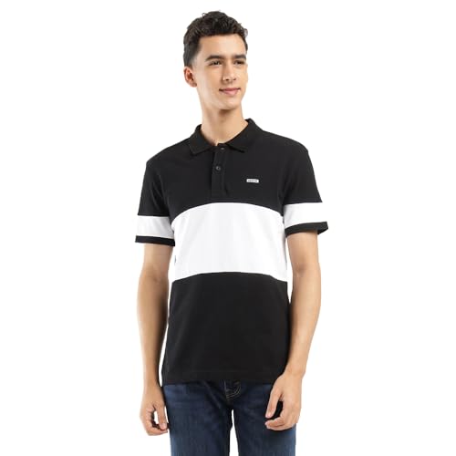 Image of Levi's Men's Cotton Regular Fit Solid Polo T-Shirt