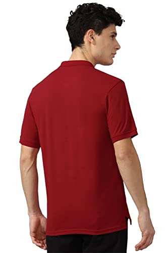 Image of Peter England Men's Solid Regular Fit Polo Shirt