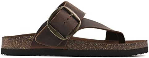 WHITE MOUNTAIN Women's Harley Footbed Sandal, Brown/Leather, 10 M | Image 2