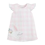 Mud Pie Baby Girls Bunny Check Tshirt Dress Pink