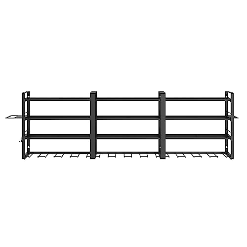 AcornFort W-17 4 Etagen Metall Heavy Duty Garage Werkzeug Werkstatt Schuppen Rack Organizer mit 4 zusätzlichen zusätzlichen Bohrhaltern (4 Etagen, 120 cm)