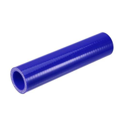 uxcell 1" ID 6" Length 4-Ply Reinforced High Temp Straight Coupler Silicone Reducer Hose Blue for Car Intercooler Intake Piping