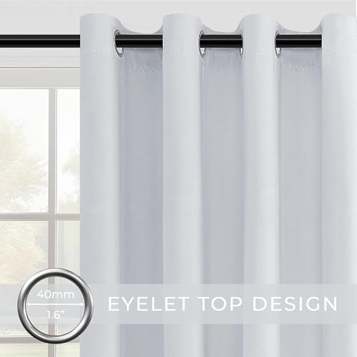 Image of Galaxy Home Decor Premium Blackout Curtain for Window 6 Feet | Thermal Insulated Modern Window Curtain with Rings for Living Room & Bedroom | Pack of 2, Silver