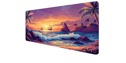 Tapis souris XXL pour éviter le glissement du clavier et protéger le bureau PC