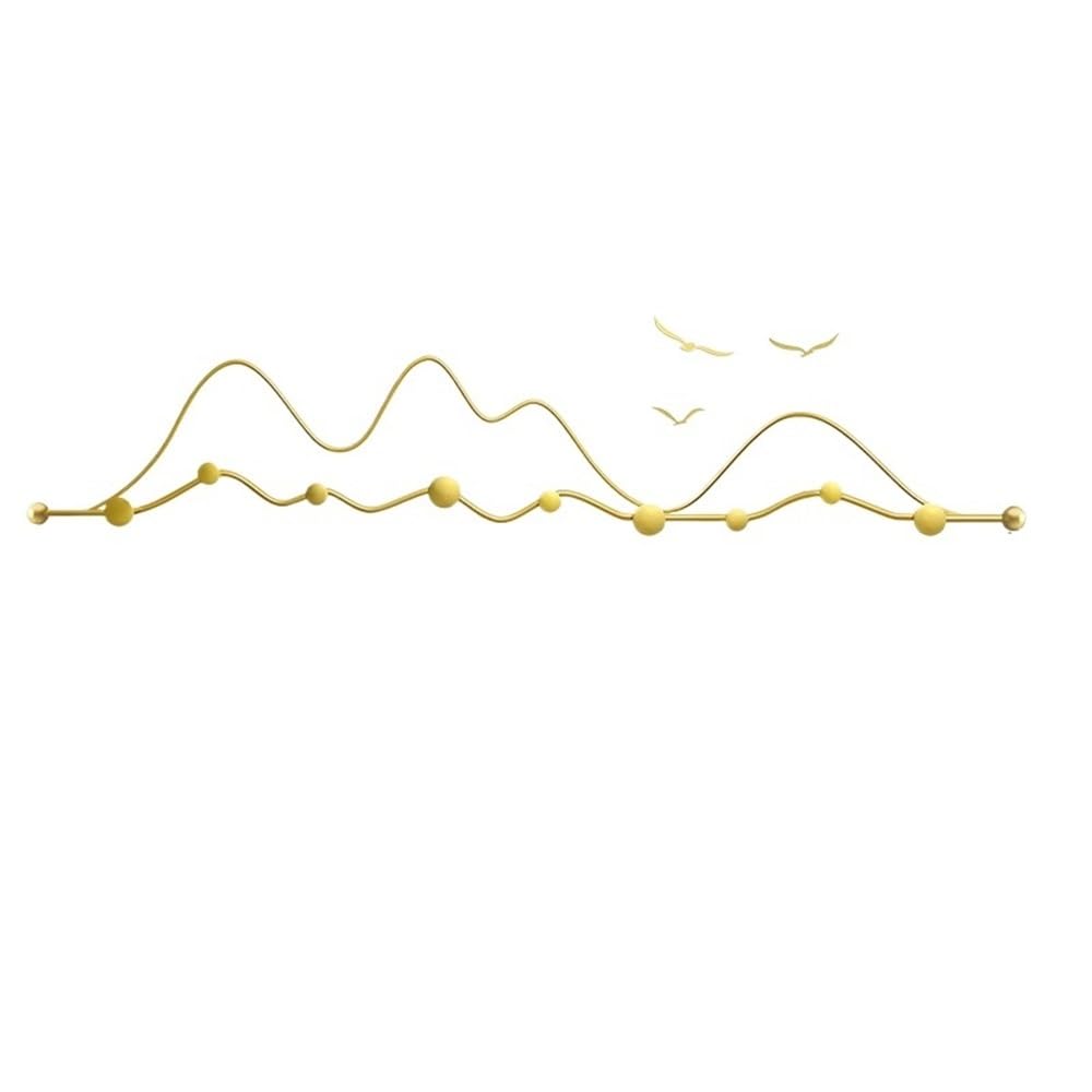 E7v2t9k6 Gold Wall Coat Hanger Creative Wall-Mounted Coat Rack Light Luxury Entry Hook Hat Storage Wall Key Shelf Space-Saving