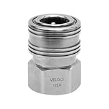 Veloci Prima 3/8" Stainless Steel Female NPT Quick Coupler for Pressure Washer Attachments 3/8" Hoses and Spray Guns, Quick Disconnect Fittings, Made in the USA