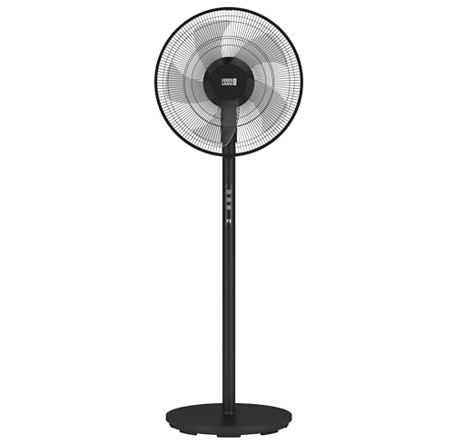 LEBENLANG Ventilateur silencieux - 60W & 5 modes I 45 cm oscillant avec télécommande & écran LED...
