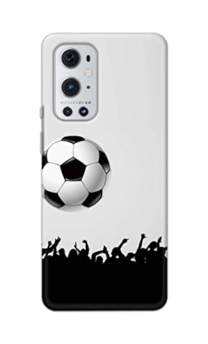 Image of Printed Hard Back Cover Case for OnePlus 9 Pro Back Cover (Football Icon) -702