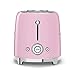 Smeg Retro Drip Coffee Machine and 2-Slice Toaster Bundle… (Pink)