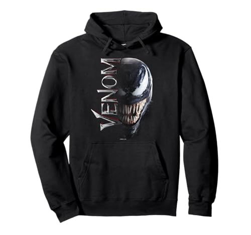 Marvel Venom Split Down The Middle Grin Pullover Hoodie