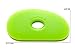 Mudtools Polymer Rib Green Size 5 Medium - Large Kidney Shape - Ceramics, Pottery, Clay - G5