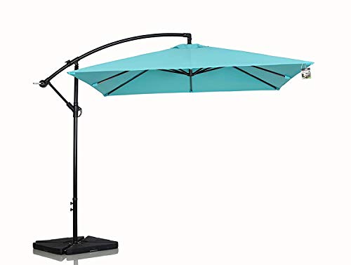 Sumbel Outdoor Living 10 Ft Market Offset Umbrella Cantilever Aluminum Umbrella With Crank Uv Resistant Air Vented Top Turquoise Buy Online In Gambia At Desertcart